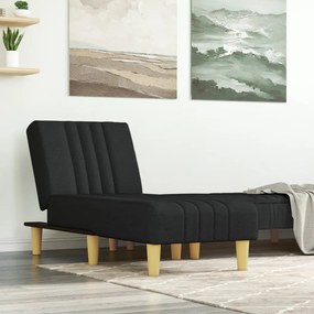 Chaise Longue İn Tessuto Nero /