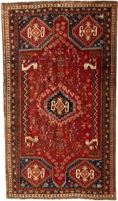 Shiraz Tappeto 260x150 Rosso (Iran) Annodato A Mano