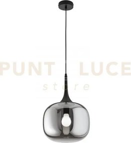 Lampadario a sospensione jaipur fume' e nera 1 luce attacco e27 30x...