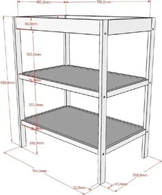 Fasciatoio in legno di faggio marrone Dino - Vipack