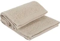 Set 2 lavette asciugamani cotone tortora 30x30 cm Basik