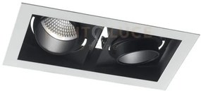 Incasso led apollo nero 40w 4000lm 4000k orientabile 29,6x15x7,7cm