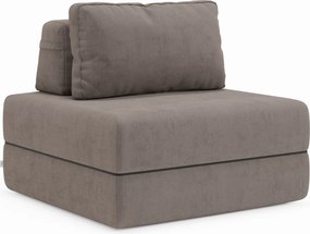 Rift poltrona letto con materasso alto 24 cm e memory foam - schienale mobile e tessuto smacchiabile T31