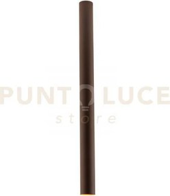 Plafoniera-faretto fluke tonda corten 1 luce attacco gu10 5,5x5,5x75cm