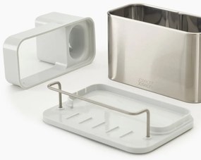 Set portaspugna e detersivo piatti in metallo argentato Surface - Joseph Joseph