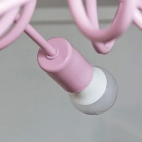 Plafoniera OXFORD 5xE27/15W/230V rosa