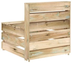 Set Divani da Giardino 3 pz in Legno di Pino Impregnato Verde