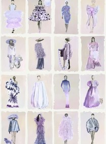 Cole & Son Carta da parati Couture Carousel - Lavender Pearl