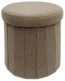 Pouf contenitore tondo 39x39 cm taupe