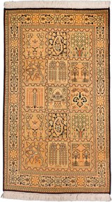 Cashmere Silk Tappeto orientale 110x60 Beige (Indian) Annodato A Mano