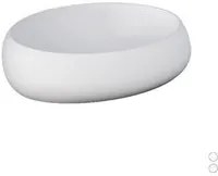 Lavabo da appoggio ovale, bianco alpino, 58 cm