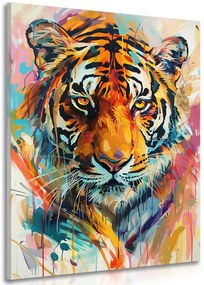 Stampa su tela – Tigre con imitazione di pittura
