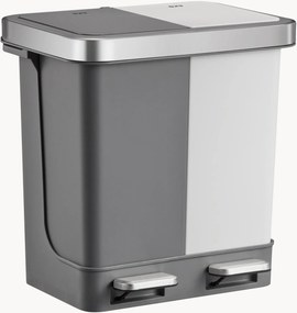 Pattumiera con pedale riciclaggio Hana Duo, 10 + 10 L