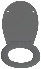 WENKO 24572100-WC sedile WC VORNO NEO 46x37 cm grigio/argento