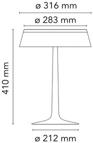 Flos Bon Jour Lampada Da Tavolo 41 cm a luce diffusa rame con corona rafia