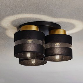 Luminex Plafoniera Hara in nero/oro, 3 luci