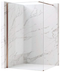 Parete doccia Rea Flexi Transparent / Brush Copper 70