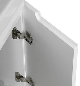 Mobile bagno sospeso 70 cm bianco lucido salvaspazio con specchio Clip