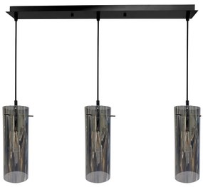 Lampadario a sospensione con filo PADOVA 3xE27/15W/230V nero