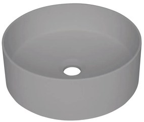 Deante CQS_SU4S - Lavabo da appoggio SILIA diam. 36 cm granito/grigio metallico