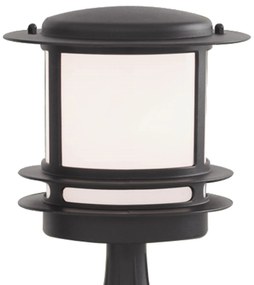 Paletto Da Esterno Contemporaneo Stroud Alluminio Nero Policarbonato 1 Luce E27