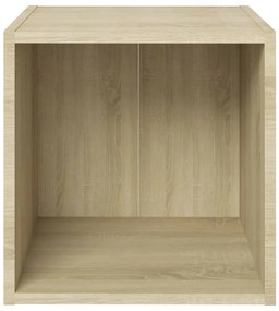 Mobile porta tv rovere sonoma 37x35x37 cm in legno multistrato