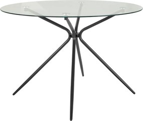 Tavolo da pranzo rotondo con piano in vetro ø 110 cm Silvie - Støraa