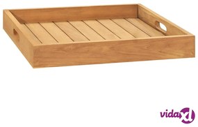vidaXL Vassoio da Portata 50x50 cm in Legno Massello di Teak