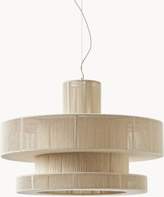 Lampada a sospensione grande in lino Lace