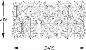 Zuma Line C0534-05C-F4AC - Plafoniera DAVI 5xG9/33W/230V cromo