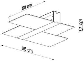 Sollux SL.0188 - Plafoniera MASSIMO 2xE27/60W/230V bianco/cromo