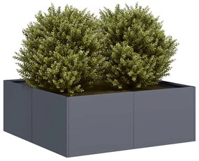Fioriera Antracite 80x80x30 Cm İn Acciaio /