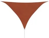 Parasole a Vela Oxford Triangolare 5x5x5 m Terracotta