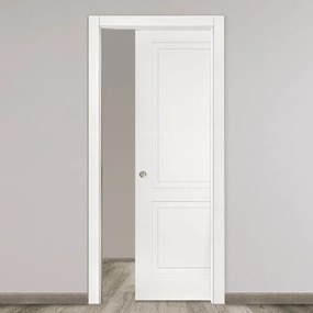 Porta interna scorrevole Polaris in legno laccato colore bianco, L 60 x H 210 cm, apertura reversibile