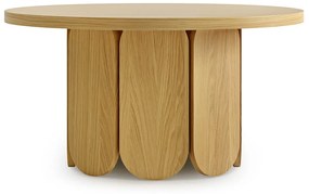 Tavolino rotondo con piano in rovere naturale 78x78 cm Soft - Woodman