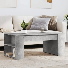 Tavolino Salotto Grigio Cemento 102x55x42 Cm Legno Multistrato /