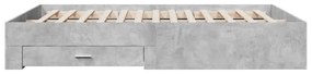 Giroletto cassetti grigio cemento 150x200 cm legno multistrato