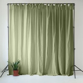 Tenda verde chiaro in lino 140x300 cm Sage – Linen Tales