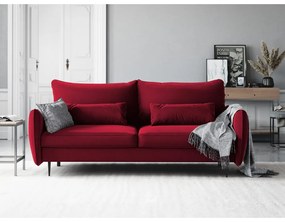 Divano letto rosso con contenitore Vermont - Cosmopolitan Design