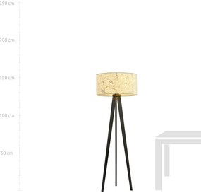 Piantana Moderno Drago Acciaio Nero 1 Luce E27 Ip20