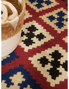 Tappeto rosso in lana reversibile/tessuto a mano 160x230 cm Kamal Rami – Nouristan