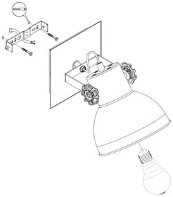 Eglo 43431 - Applique BARNSTAPLE 2 1xE27/28W/230V