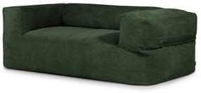 Puof a sacco verde con rivestimento in velluto a coste Sofa MooG – SLOWDOWN