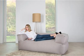 Puof a sacco color crema con rivestimento in bouclé Sofa MooG – SLOWDOWN