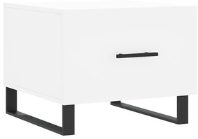 Tavolini da salotto 2 pz bianchi 50x50x40 cm legno multistrato