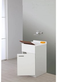 Lavatoio a Terra 45x50 Cm Un'Anta Feridras "Stella" Bianco Lucido