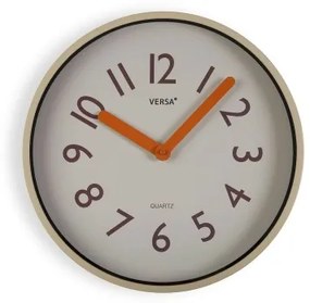 Orologio da Parete Versa Crema Plastica Quarzo 4 x 30 x 30 cm