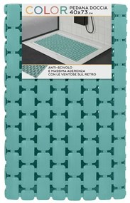Tappetino antiscivolo doccia verde 40x73 cm in plastica Spring