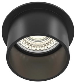 Faretto Da Incasso Moderno Reif Alluminio Nero 1 Luce Diffusore Nero