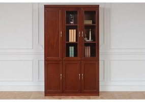 Libreria da ufficio in legno di noce con tre Stile Classico PRESTIGE C730A-Arrediorg.it